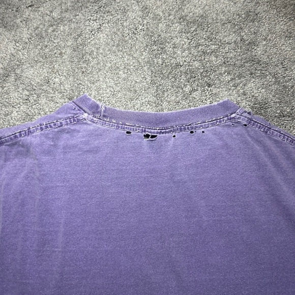 Stussy Medusa T-Shirt Men Medium Purple Long Sleeve Distressed Faded Streetwear - Picture 9 of 16